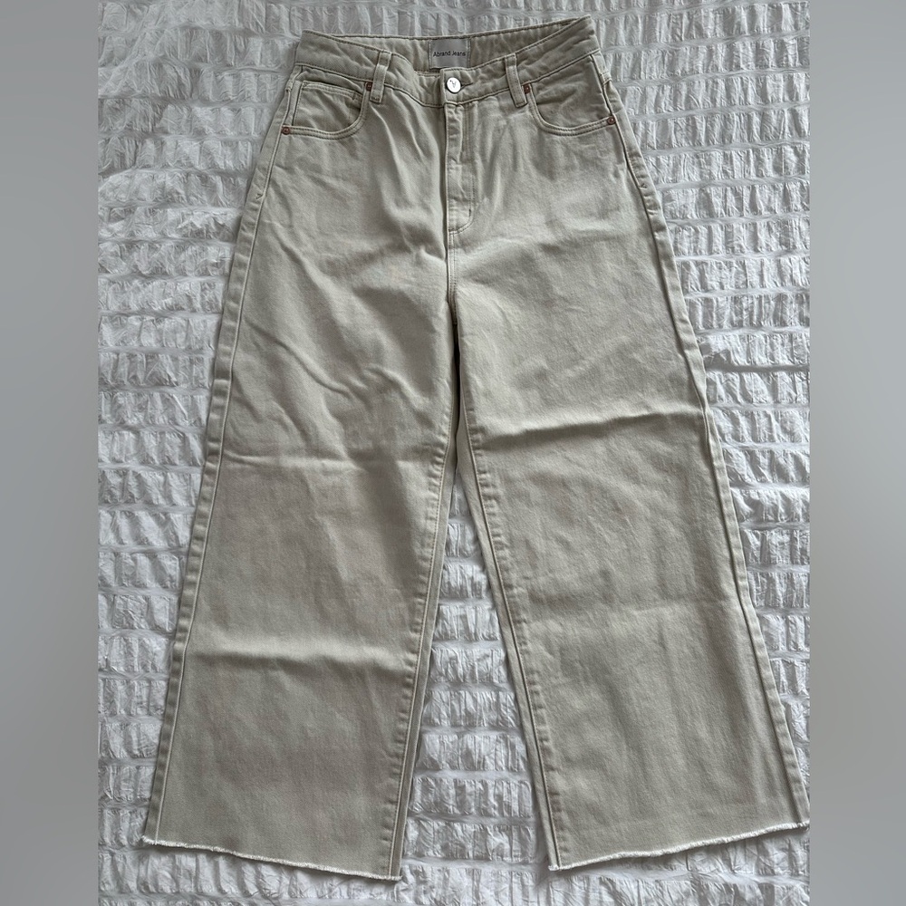 ABRAND 94 High & Wide Leg Cropped Jean Sz 28 - Picture 2 of 8